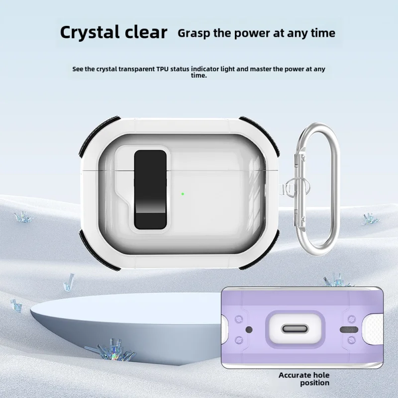 Clear Case for AirPods Pro 2nd 1st Generation Case Automatic Snap Switch Secure Lock Case Compatible for Airpod 3rd Gen Cover