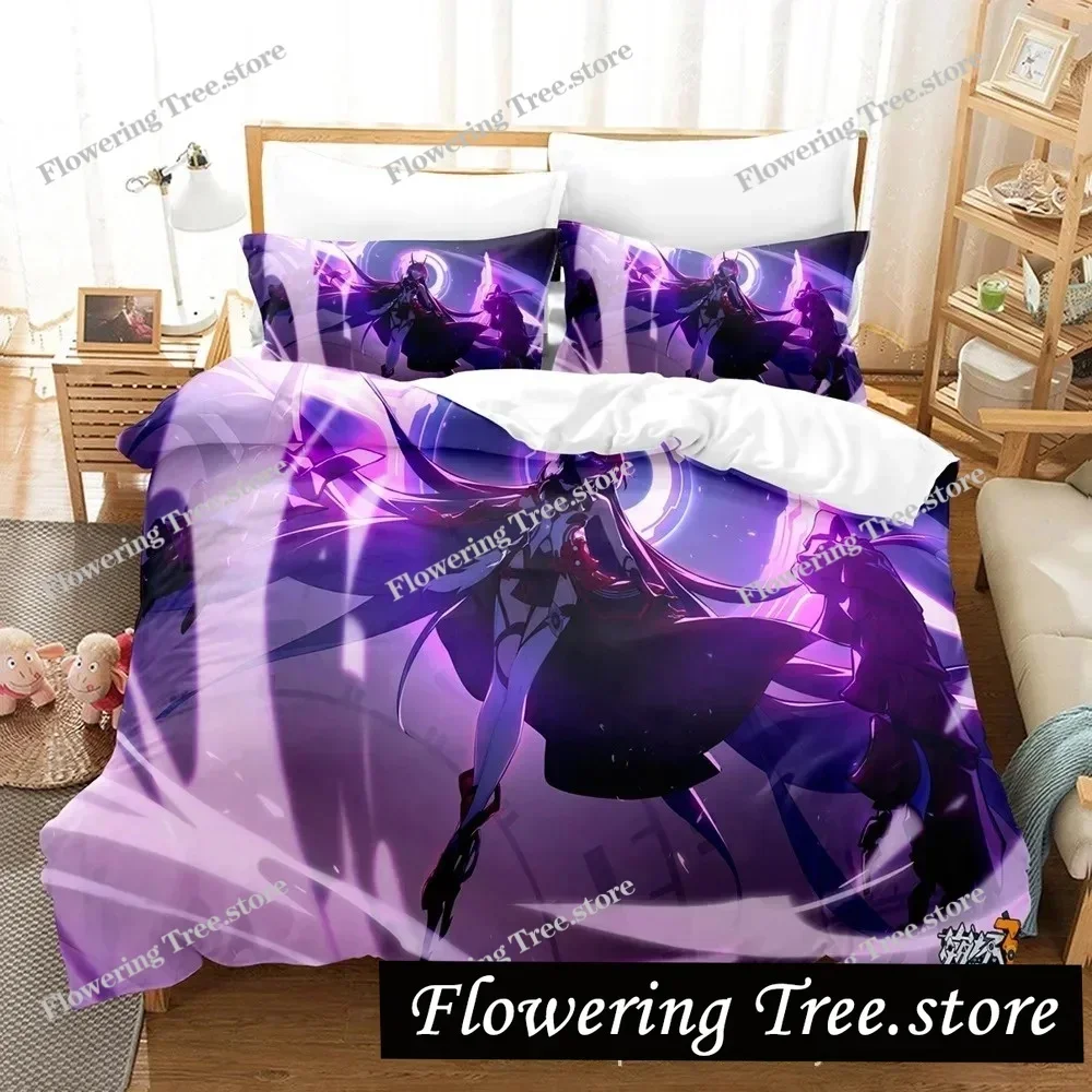 2025 Honkai Impact 3 Bedding Set Single Twin Full Queen King Size Kawaii Girl Bed Set Teenager Bedroom Duvetcover Sets 3D Print