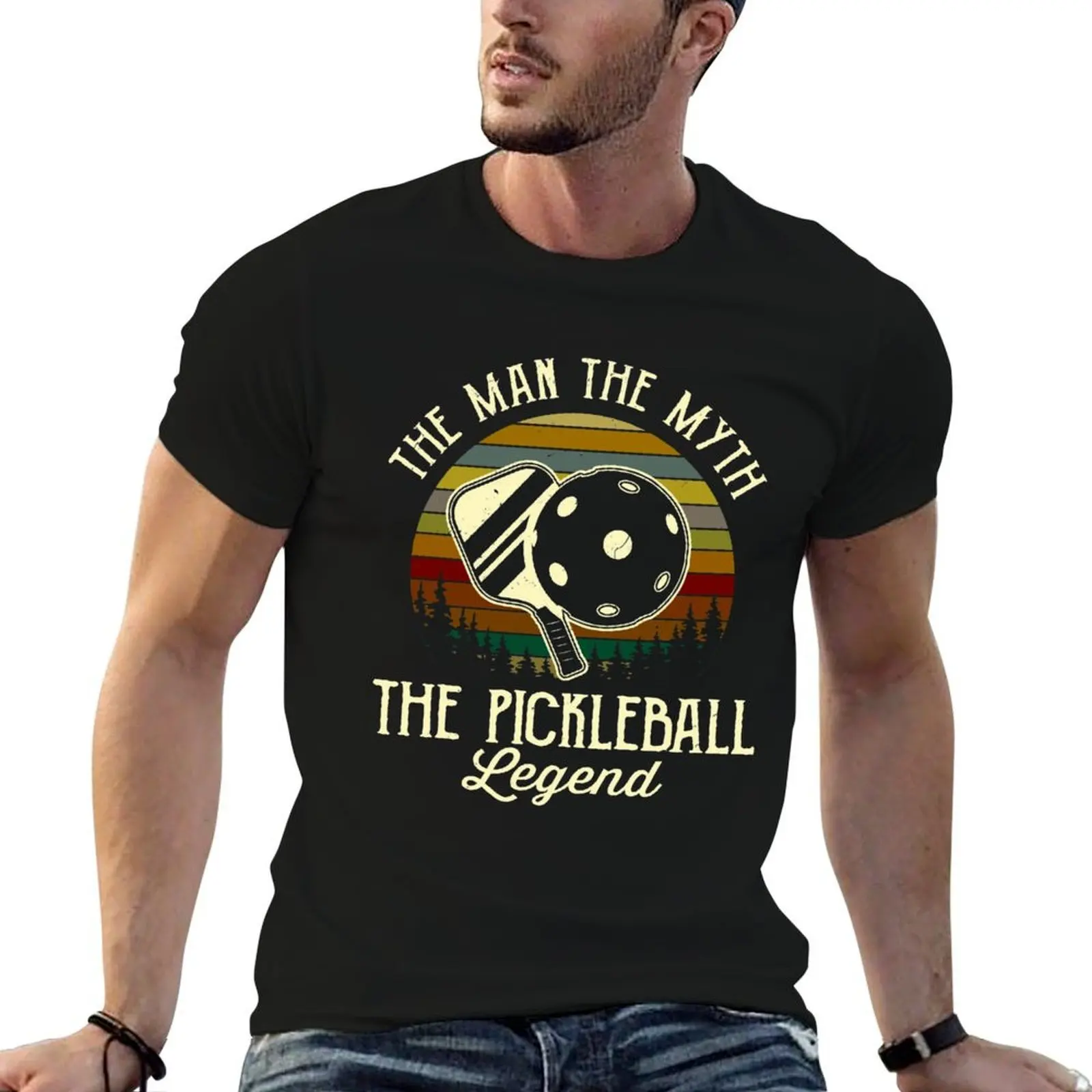 

Pickleball- The Man, The Myth, The Legend T-Shirt t shirts with prints man t shirt cotton T-Shirt