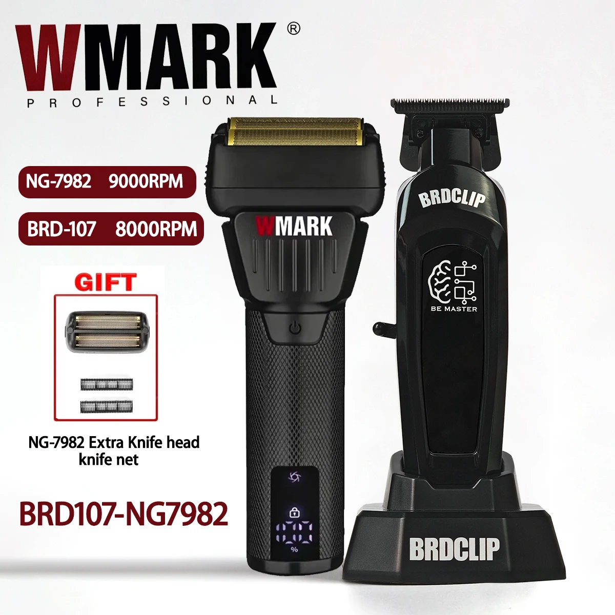 

Профессиональный BRDCLIP Barbershop BRD107 80000 об/мин триммер для волос машинка для стрижки волос NG7982 9000PRM электробритва парикмахерский набор машинка для стрижки волос