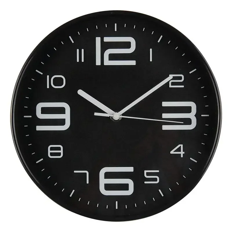 10 Inch Indoor Big 3D Number Silent Wall Clock Quiet  Movement Wall Clocks Battery Operated