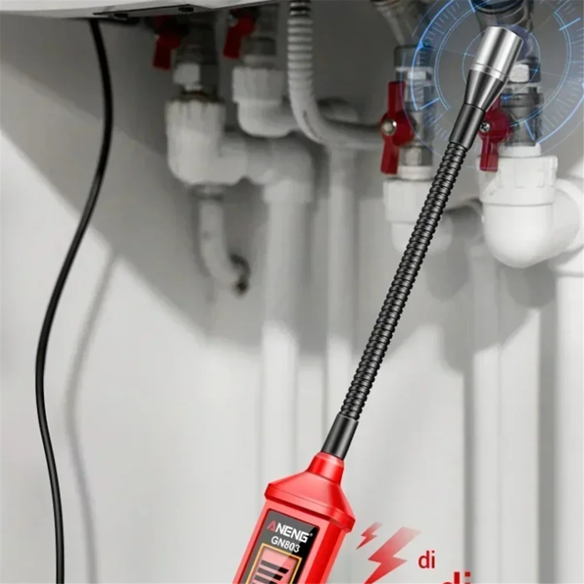 A20M GN803 يده كاشف تسرب الغاز الميثان اختبار الغاز القابل للاحتراق المحمولة الغازات تركيز محلل متر #2