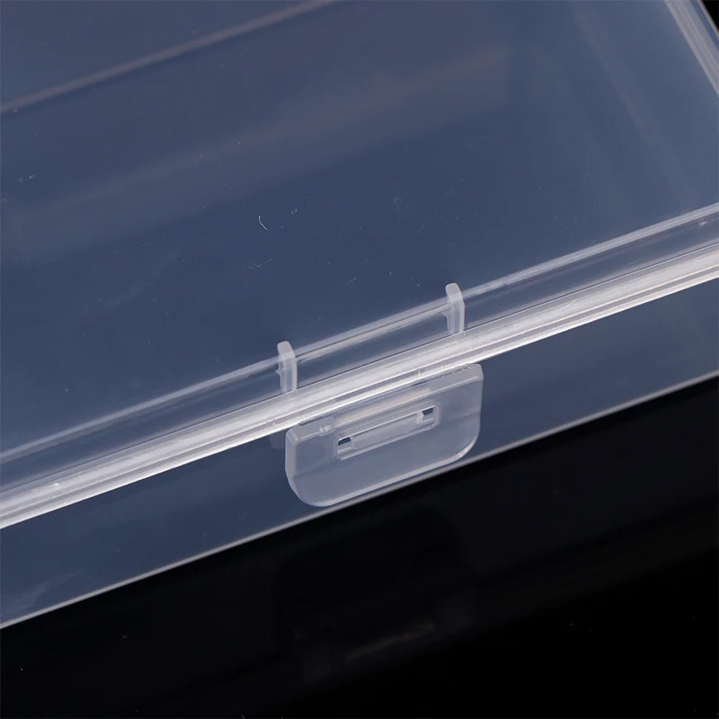 1pc Small Semi-Transparent Plastic Cards Cases Folder Matte Flip-Top Jewelry Box Accessories Storage Organize Packaging Tools