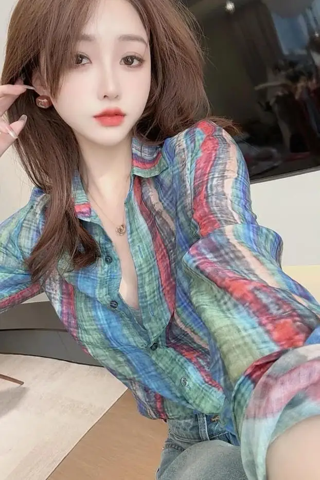 

Retro Fashion Plaid Long Sleeve Shirt