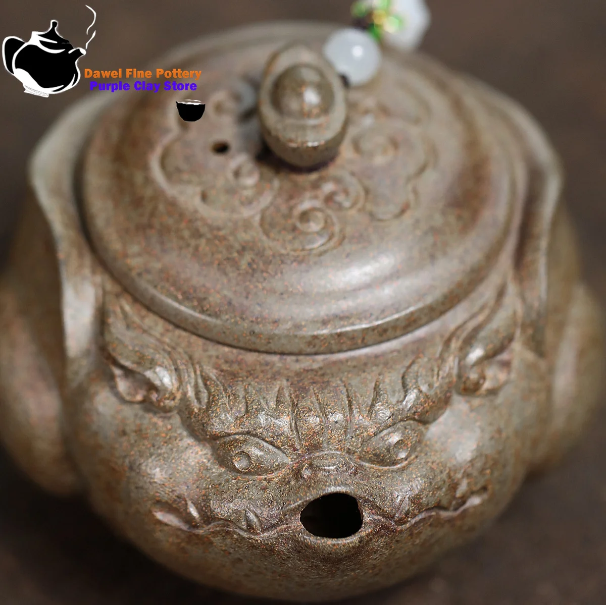 Yixing purple clay teapot raw ore section mud attracts wealth and treasures, hand-held teapot, golden toad teapot, tea set