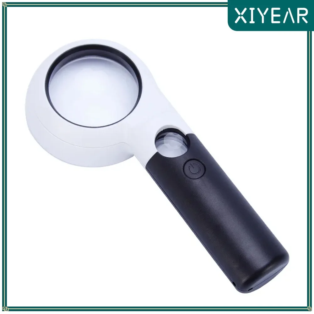 

Handheld Magnifier with LED Light 16X 30X Identification Series Jewelry Diamond Repair Precision Parts Instrument Magnifier