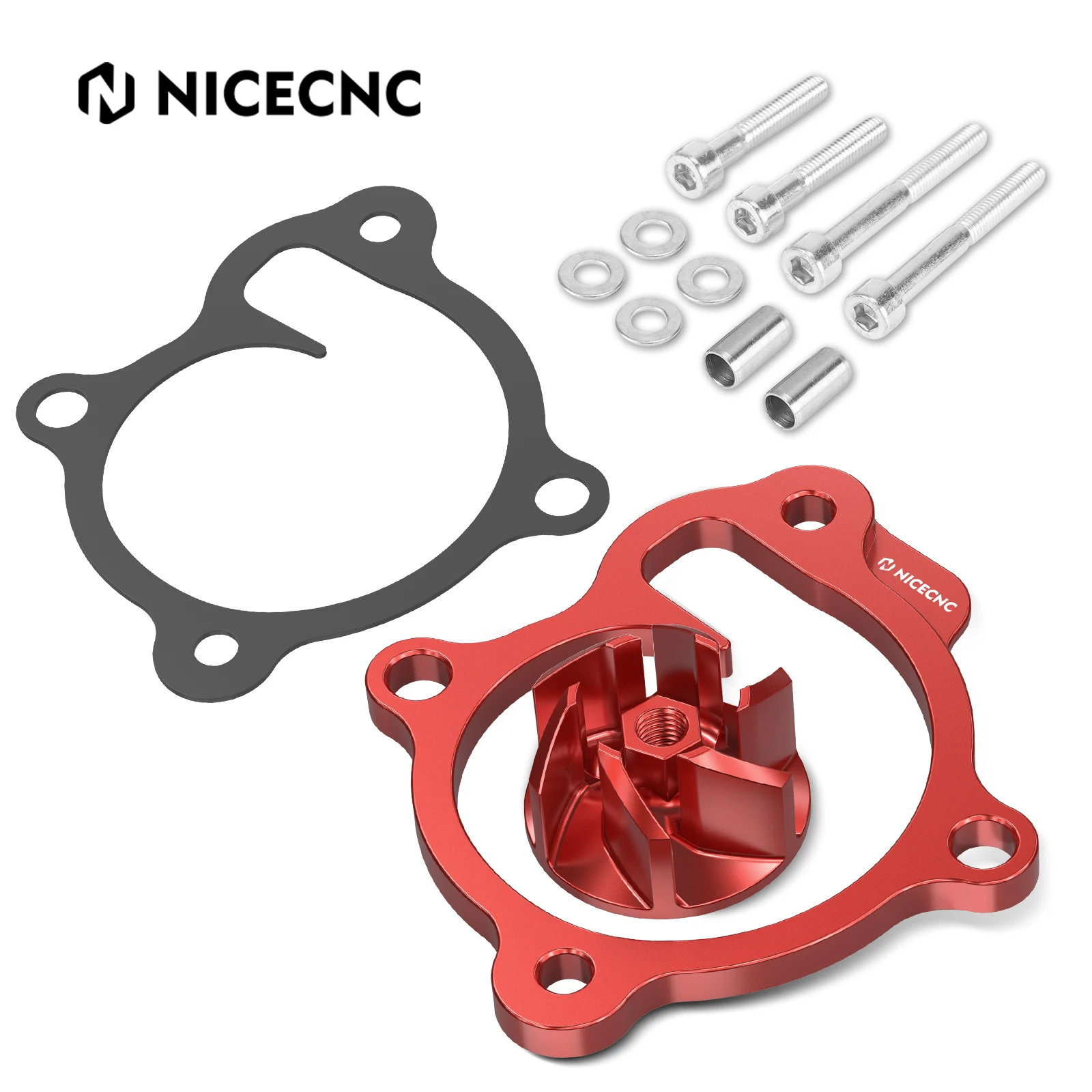 

Motorcycle For Honda CRF250R CRF250RX CRF 250 R RX RWE 2018-2025 2024 NICECNC Oversized Water Pump Impeller Cooler Spacer Kit