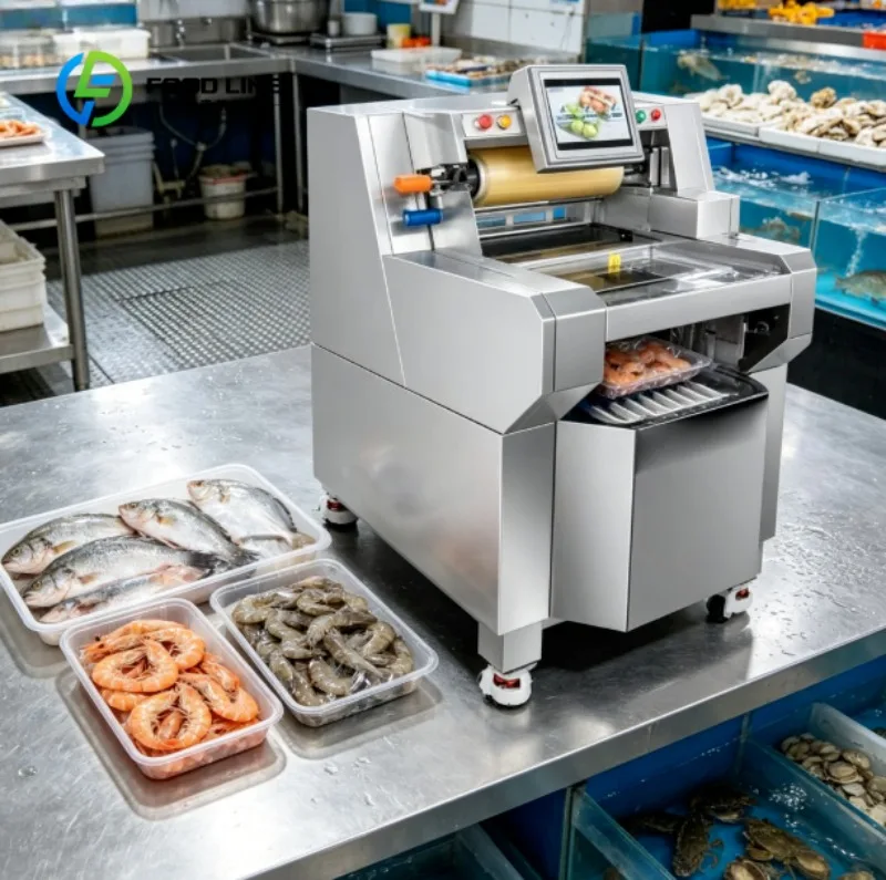 Automatic Food Wrap Machine Cling Film Packaging Equipment for Fresh Meat Fruit and Vegetable Storage
