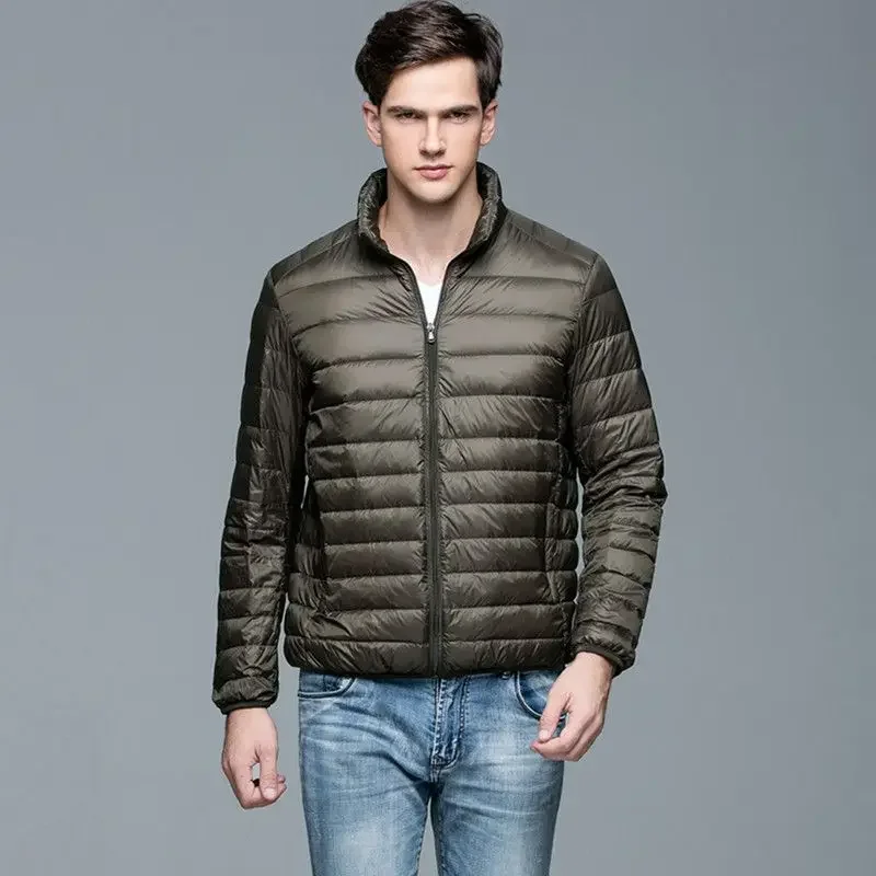 Lightweight Male Quilted Padded Jackets Stand Collar Men's Coats Winter Korean Reviews Many Cheap Clothes Offer Sale Y2k Vintage