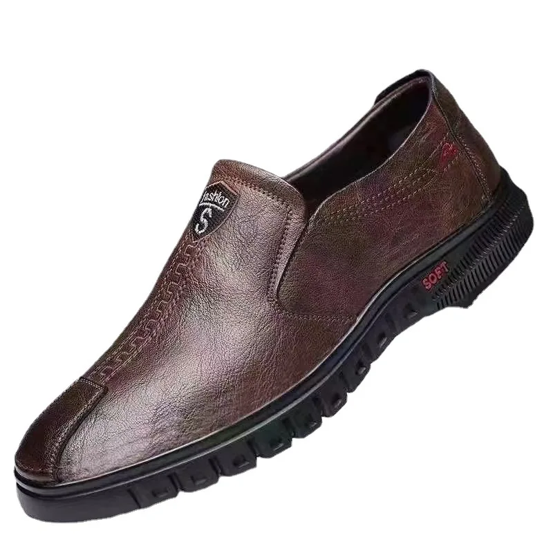 PU Leather Men's Business Shoes Upper Soft Face And Bottom Casual Size 39-44