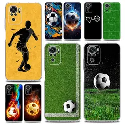 Phone Case For Xiaomi Redmi Note 13 12 5G 9S 9 8 10 11 Pro Plus 4G 9T 13C 12C10C 9C 9A 7 Cover Football Passion Soccer Ball