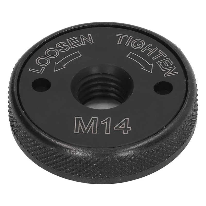 M14 Thread Angle Grinder Clamping Nut, Quick Release Nut Replacement Fast Locking Retaining Flange Nut - Black