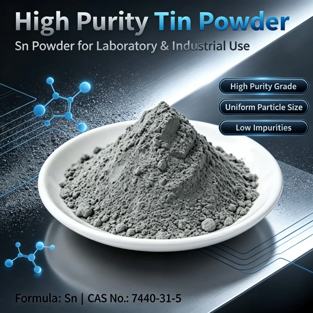 High Purity Ultrafine Tin Powder, Micron & Nano Spherical Atomized Sn Powder for Wood Inlay Metal Craft