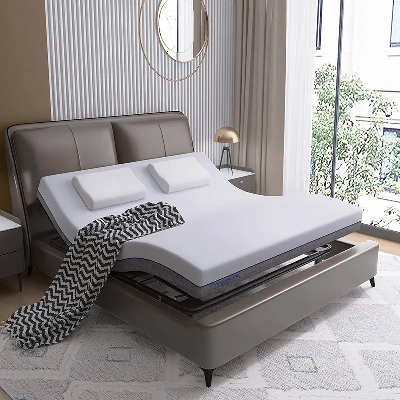 

Smart bed master bedroom wedding bed light luxury multi-function 0 pressure electric mattress lifting integrated
