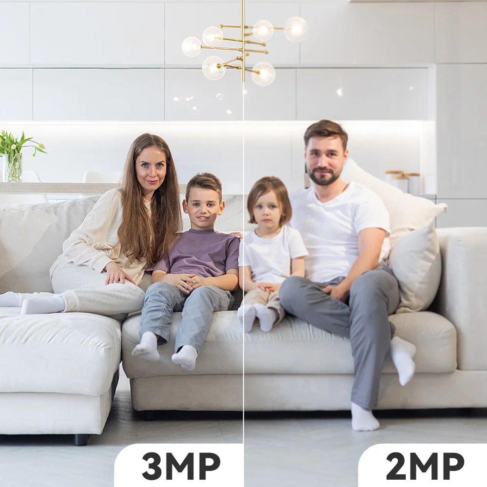 كاميرا واي فاي ذكية 3MP كاميرا IP لاسلكية داخلية AI كشف الإنسان تتبع تلقائي للرؤية الليلية أمن الوطن مراقبة الطفل/الحيوانات الأليفة