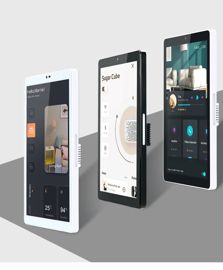 TFL Sunworld YC-SM08P 8 بوصة كمبيوتر لوحي منزلي ذكي جزءا لا يتجزأ من أندرويد 11 POE مزود الطاقة 2GB الذاكرة بالسعة اللمس البلاستيك الماتر