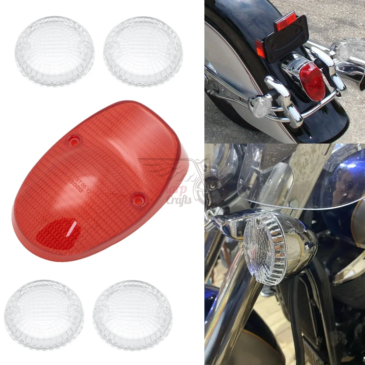 New Motorcycle Parts Brake Tail Turn Signals Light Lens For Kawasaki Vulcan Drifter VN800 VN1500 1999-2005 Classic Nomad VN1600