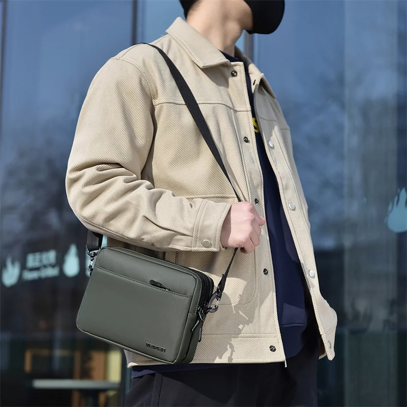 Single Shoulder Bag Men Outdoor Multifunctional Waterproof Wear-resistant Crossbody New High-end Fashion Business Commuting Bag