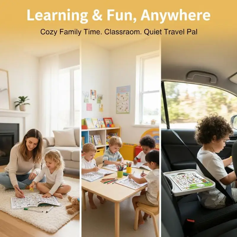 Children's Hidden Object Coloring Book 100+ Search & Color Activities Interactive Educational Puzzle Book For School Home Travel