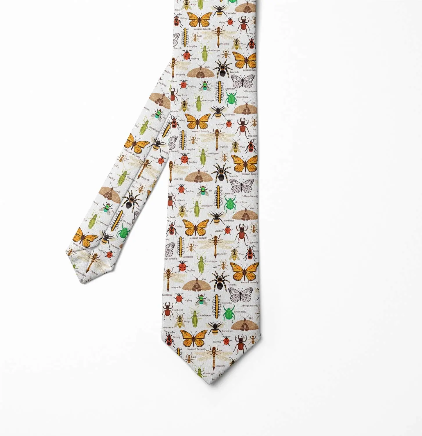 Colorful Insect Men's Casual Fashion Bee Honeybee Polyester Silk Casual Gentleman Tie