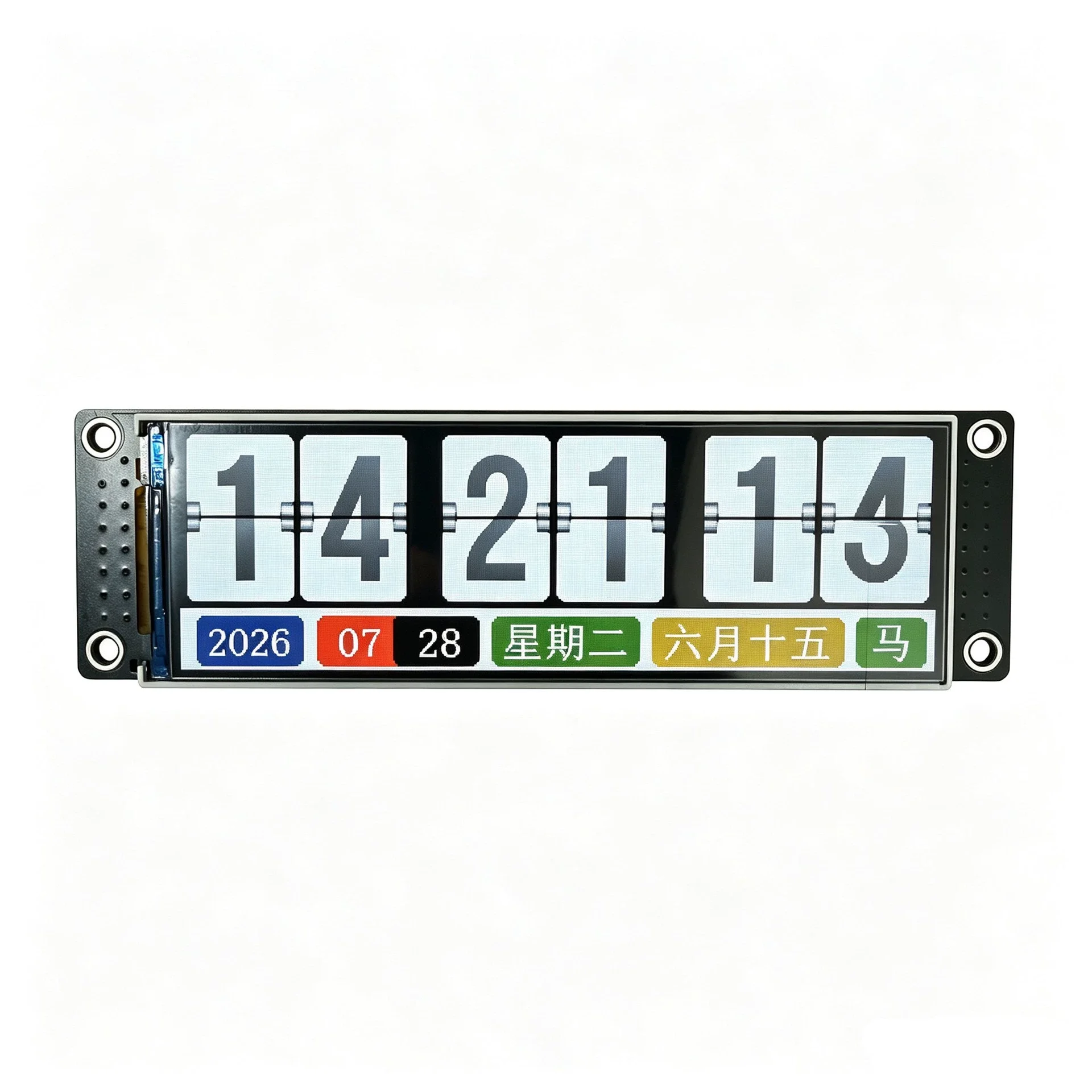 Electronic Page Turning Clock Bare Board, Built-in 10 Font Styles for DIY