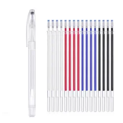 11Pcs Large Capacity Erasable Rod Refill High Temperature Disappearing Marker Pen For Patchwork Fabric PU Leather Sewing Tool