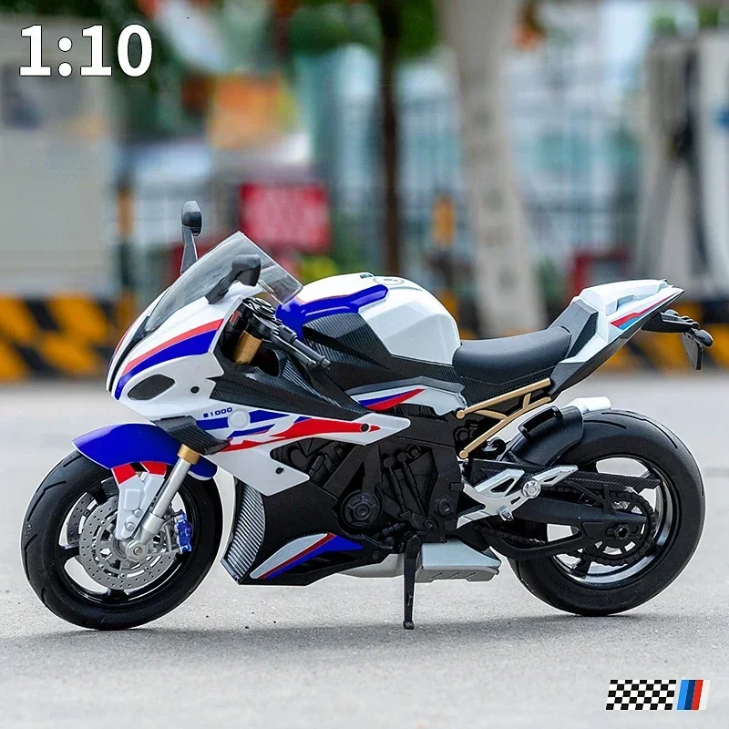 

1:10 S1000RR имитация сплава модель мотоцикла амортизаторы звук и свет коллекция игрушечный автомобиль детский подарок M63 двухколесный модный