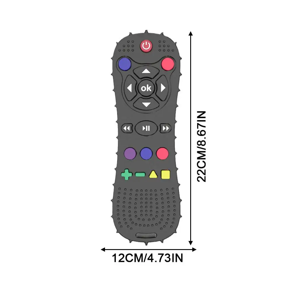 Mordedor de silicona con forma de Control remoto para bebé, juguete educativo sensorial para la dentición, de los roedores para el dolor de las encías, 1 piezas