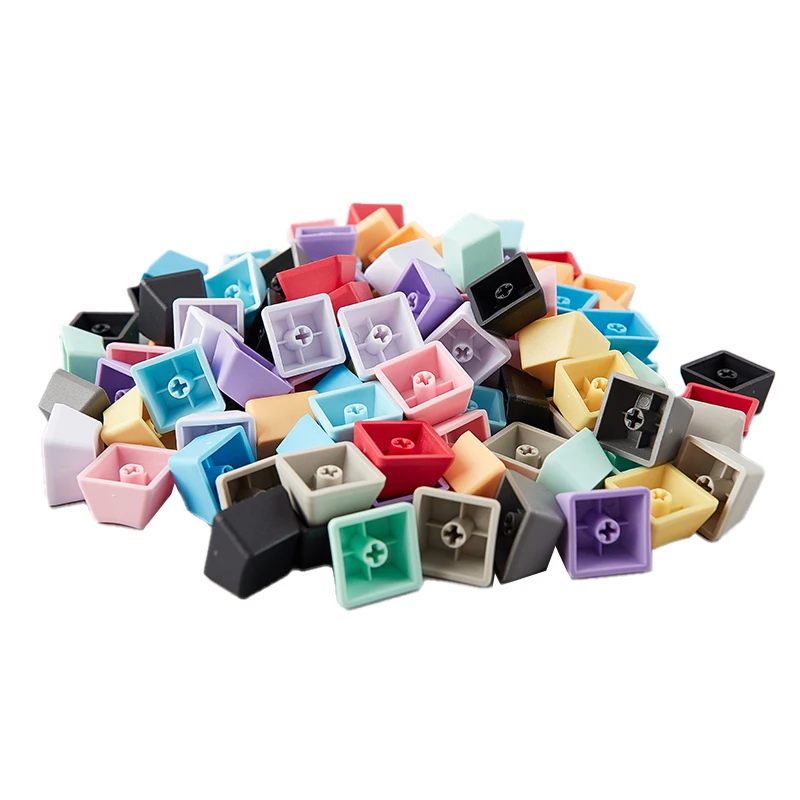 Pbt Keyless Engraved Keycaps Thickened Mechanical Keyboard Height Personalised Single Colour Multi-colour Rainbow Keycaps
