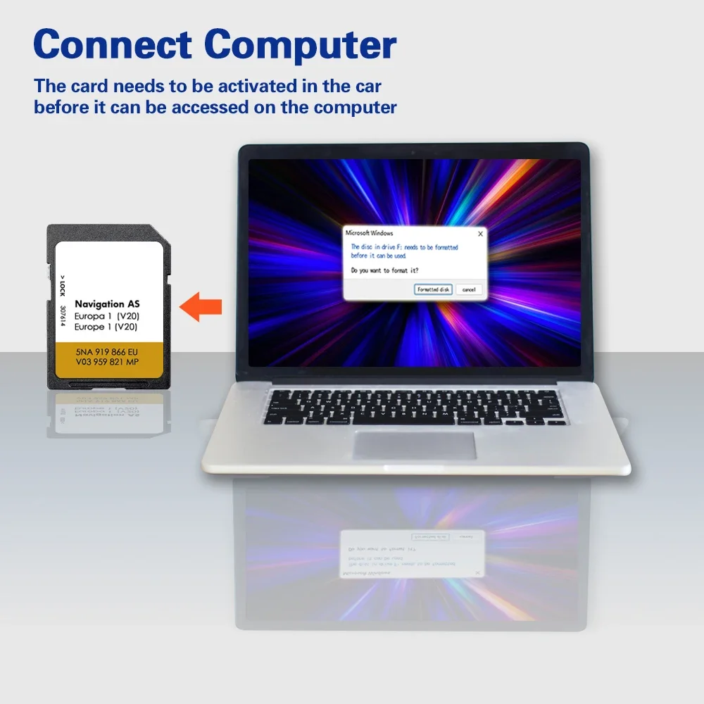 for VW Golf CC AS V20 5NA919866EU SD Card Europa Navigations system Update Navi Card Data Discover Media 32GB Sat Nav