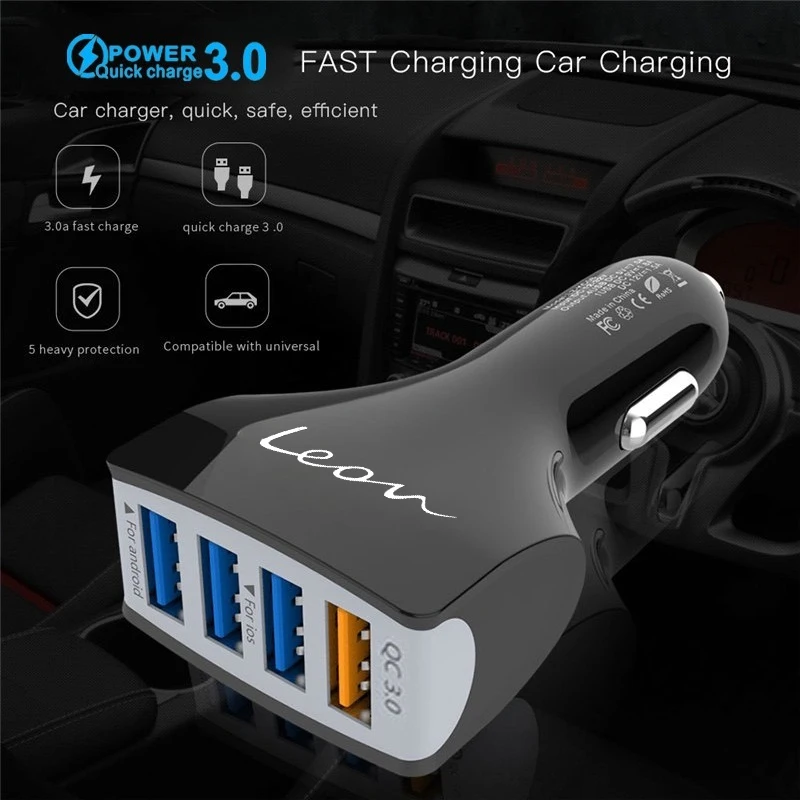 Cargador de coche adaptador eléctrico multifuncional USB tipo C 35W rápido PD 4 en 1 para Seat Leon Ibiza Sport Cupra Alhambra Ateca Altea