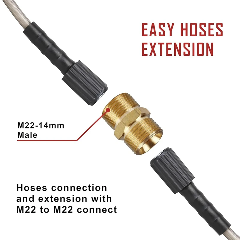 Pressure Washer Adapter,Quick Disconnect Kit,M22 Swivel To 3/8In Quickconnect, 3/4In To Quick Release,M22 To M22 Convert