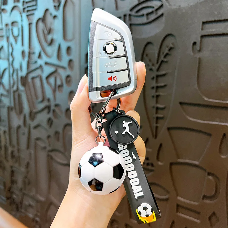 Football Keychain For Fan PVC Soft Glue Soccer Pendant Keychain Accessories Bag Decoration Qatar Cup Souvenirs Key Chain Gifts