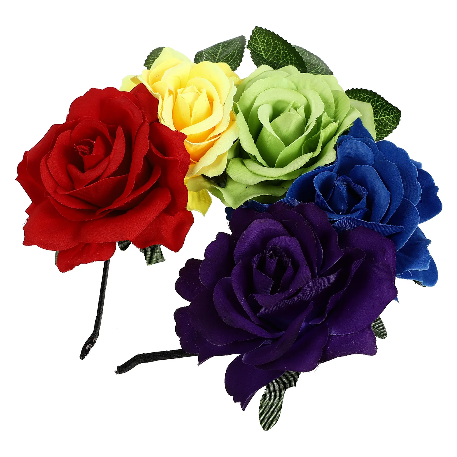 

1Pcs Halloween Flower Headband Rose Hair Accessory Creative Simulation Flower Headdress for Women Festival Look