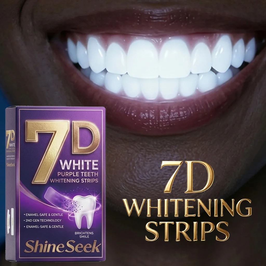 14Pcs/7Pairs Gold 7D Whitening Teeth Strips, Pap+ Formula Does Not Contain Hydrogen Peroxide, Gently Whitens Teeth, Does Not Harm Gums, No Irritation, Quickly Whitens Teeth