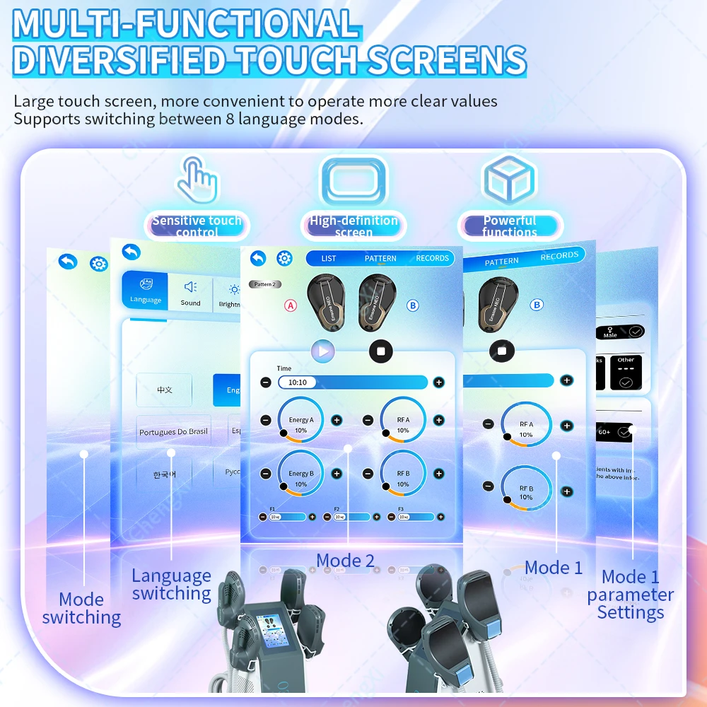 Emsone NEO Women Beauty Care  RF Machine With Touch Screen 6500W Build Fat Burn Weight Loss Body Sculpting Machine