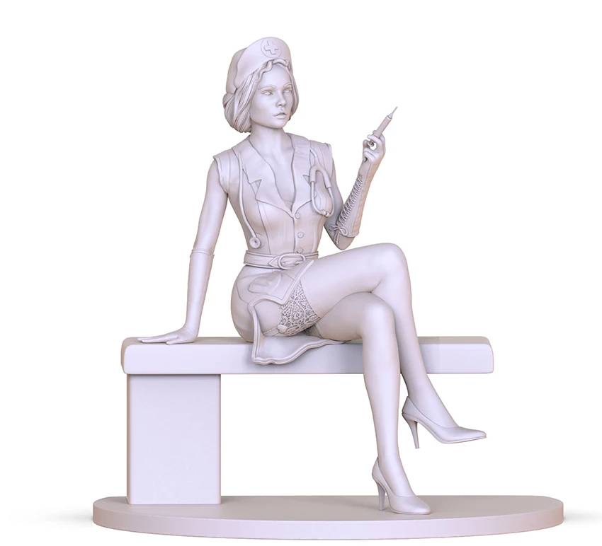 

75mm Resin Model Kits Pretty Nurse Figure Unpaint No Color RW-610