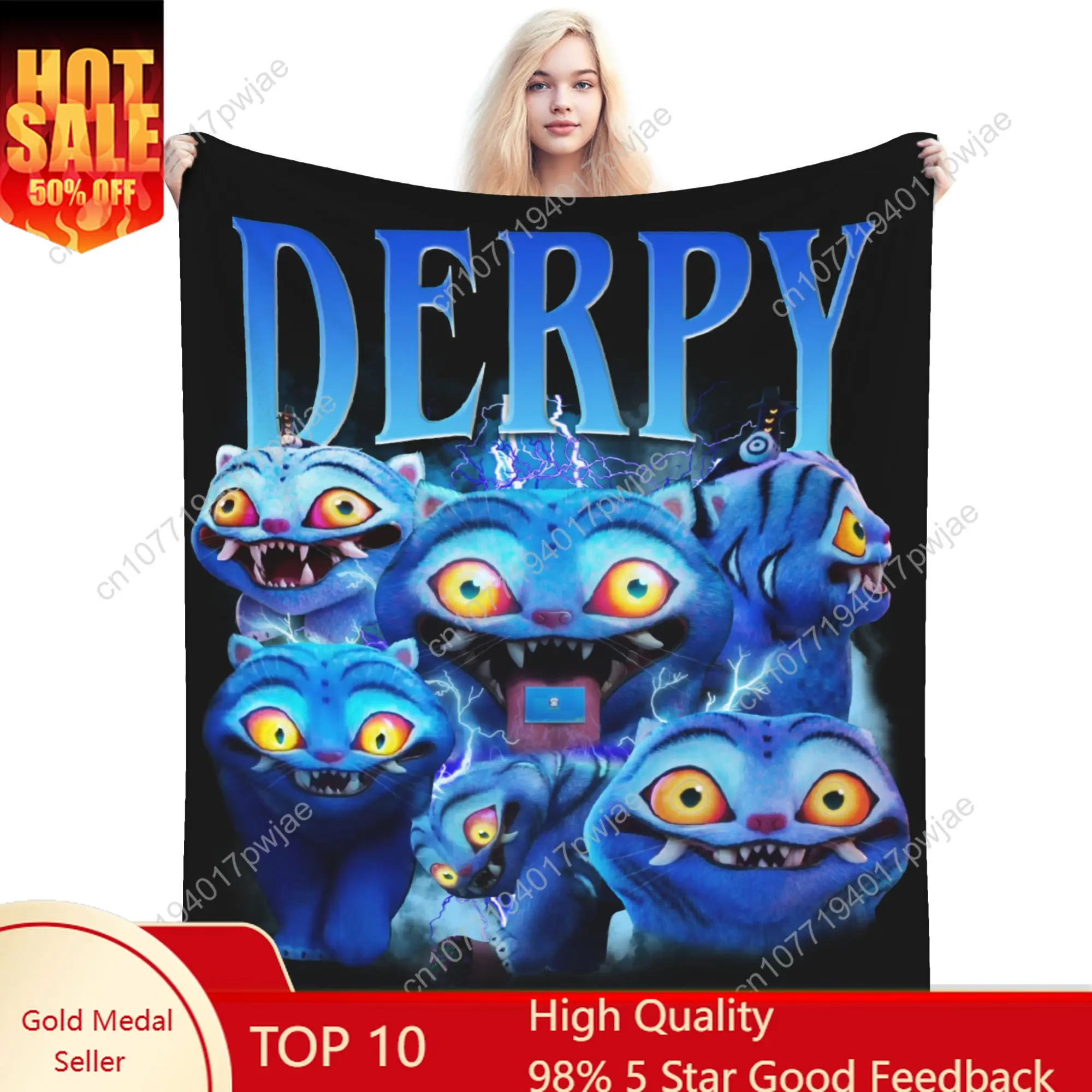 

KPop Demon Hunters Derpy Tiger Blankets Coral Fleece Plush Autumn/Winter Super Soft Throw Blankets for Sofa Travel Rug Piece