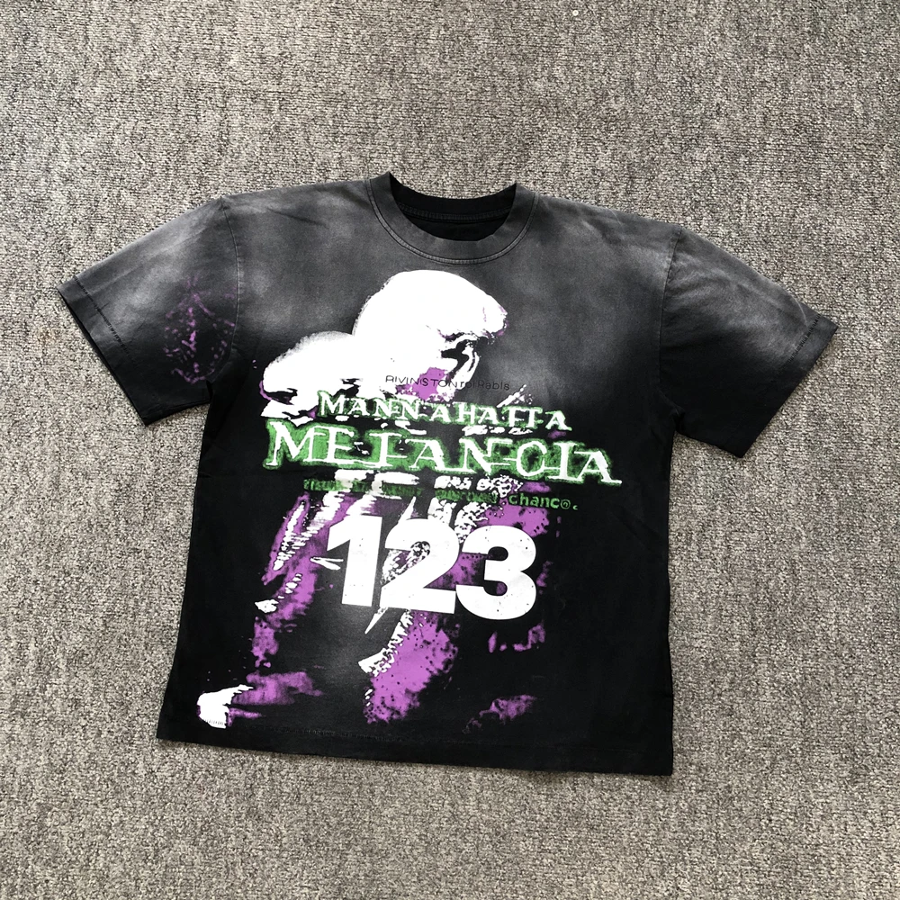 

Yao Fashion Oversize Vintage RRR123 Casual Tops Tee Luxury Brand Sport Cleanfit Daliy Wear High Street Unisex T Shirt For Men