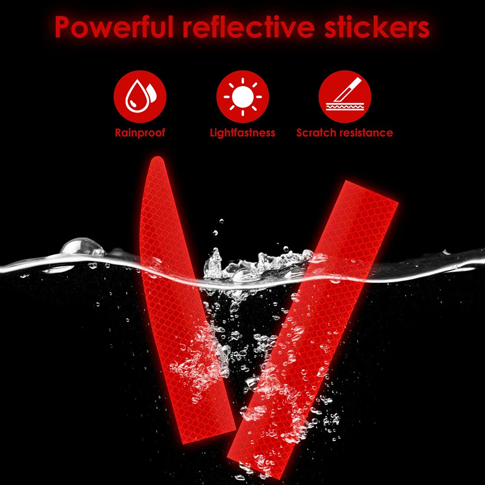 Decal Safety Stickers Waterproof 7PCS Bumper Car Lightweight PET Tape Car Bumper Reflective Stickers Anti-collision Tape