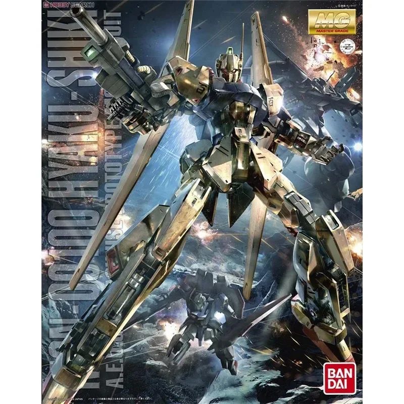 Original Bandai Gundam MG 1/100 MSN-00100 HYAKU-SHIKI 2.0 Assembly Anime Action Figure Model Toys Collection Kids Gifts In Stock