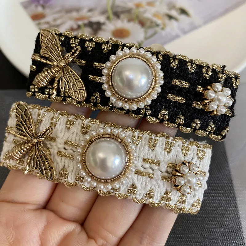 Koreańska moda perłowa pszczoła spinki do włosów śliczne owady BB spinki do włosów Barrettes luksusowa biżuteria hurtownia akcesoriów do włosów dla kobiet