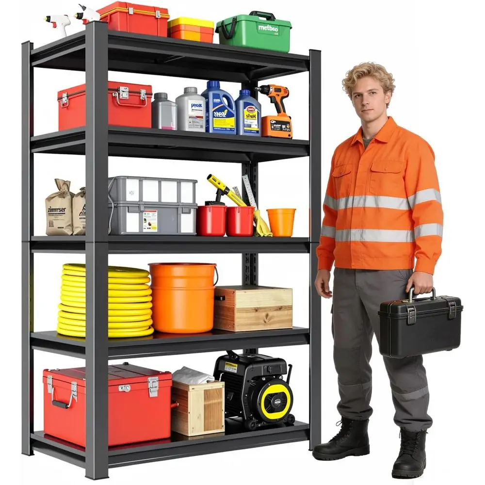 

Heavy-Duty 72H x 32W x 14D Metal Shelving with Adjustable Shelves for Garage, Storage Rack, Industrial, Kitchen, Pantry Organiza