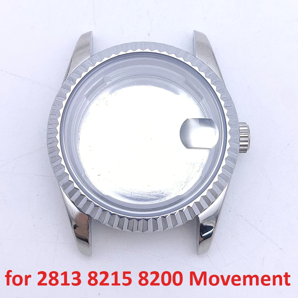 

36mm/41mm/31mm Watch Case Tooth Ring Cases Mineral Mirror Glass for 2813 8215 8200 Movement