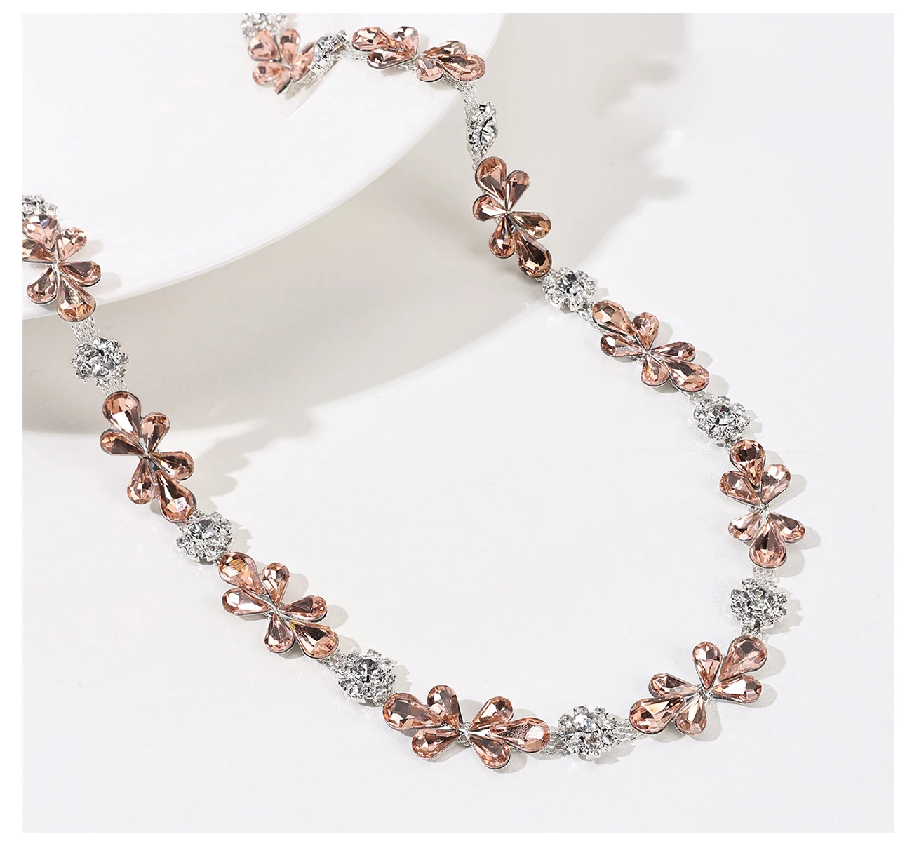 10 Yards Strasskette Kleidungszubehör Schuhe DIY Bastelzubehör Kristall-Diamant-Strassband Geschenke Dekoration Nähzubehör – Detail 7