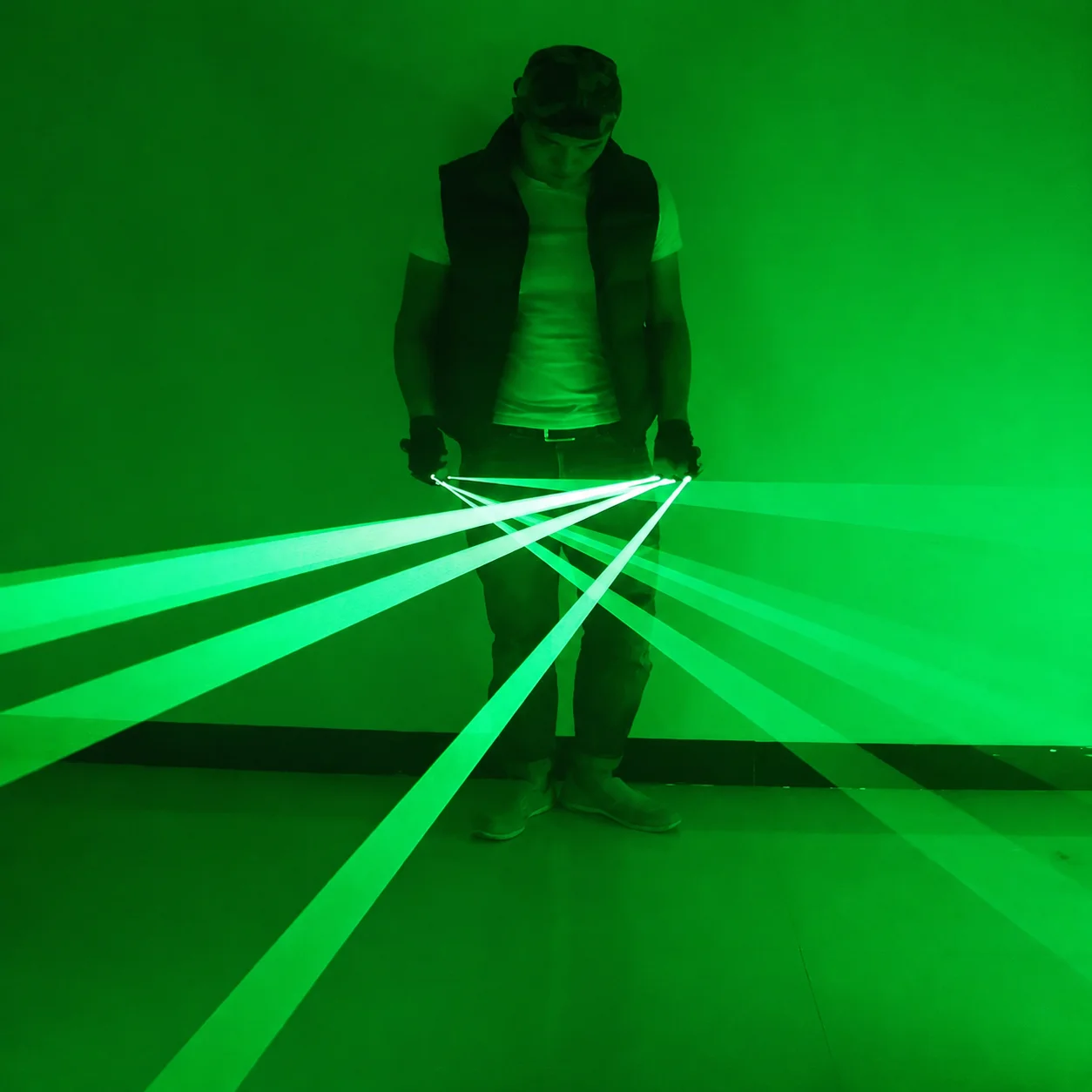 Green Laser Gloves with LED Li - Led Gloves Music recension och pris