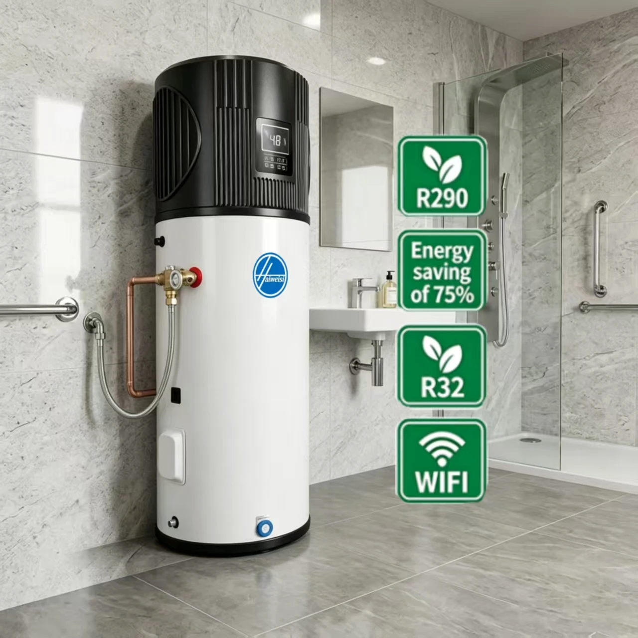 R290 300L Electric Outdoor High Efficiency Class Energy Storage Air Source Heat Pump App-Controlled Intelligent
