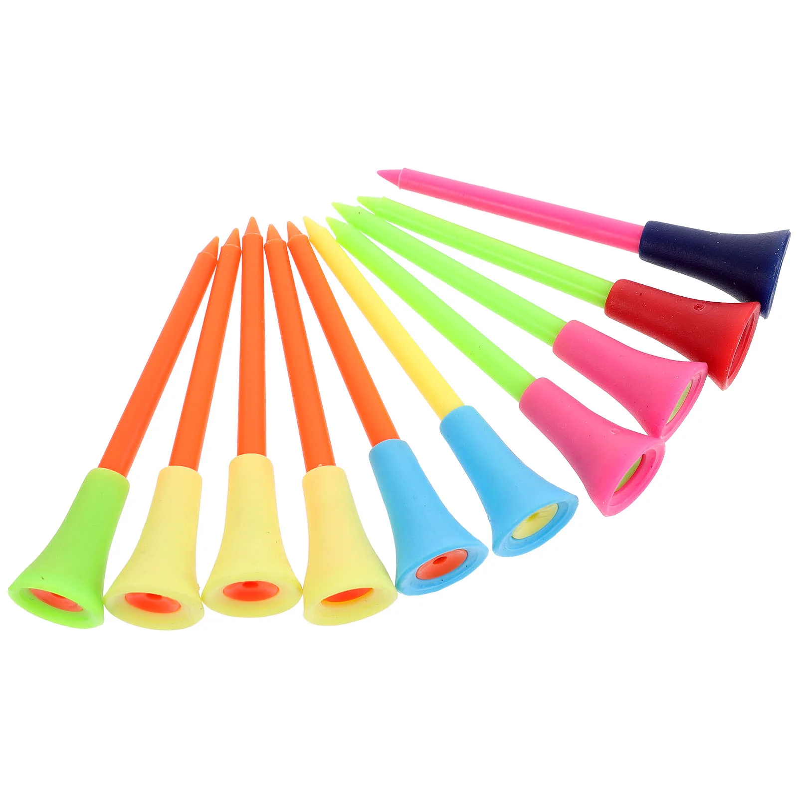

10 Pcs Golf Tee Multifunctional Ball Golfs Stand Rack Brim Clip Plastic Props