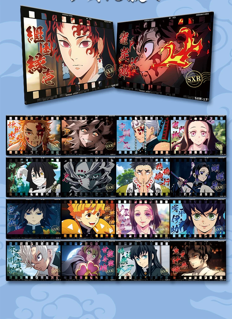 New Original Demon Slayer Kimetsu No Yaiba Card Anime Tanjirou Kamado Nezuko Character Diamond Flash SP Tcg Collection Card Toys