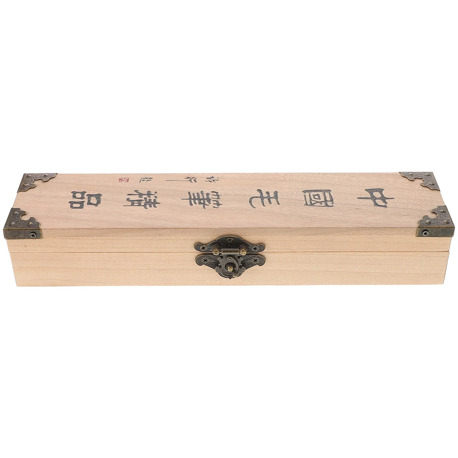 

Одинарный деревянный футляр для хранения каллиграфических кистей в винтажном китайском стиле, органайзер-держатель для ручек, защитный чехол для рисования и живописи